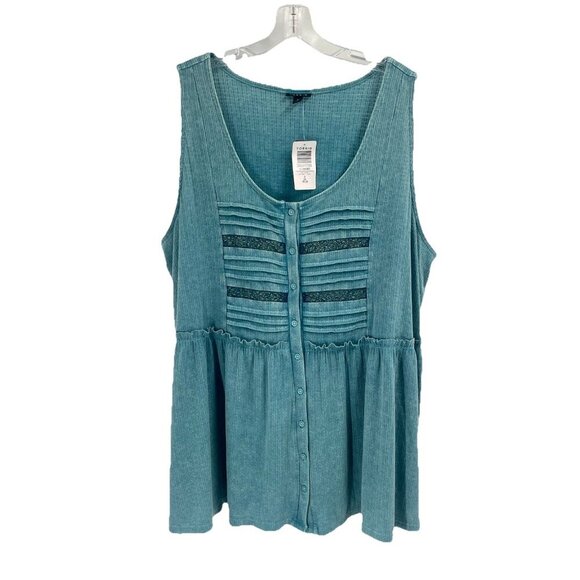 Torrid Blue Tank Top Boho Sz 2X NWT - Picture 1 of 5
